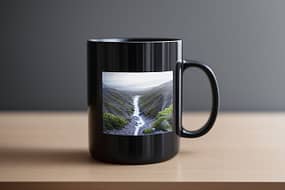 Černý hrnek 330 ml s potiskem