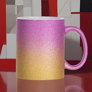 Barevný keramický třpytivý hrnek připravený pro váš potisk